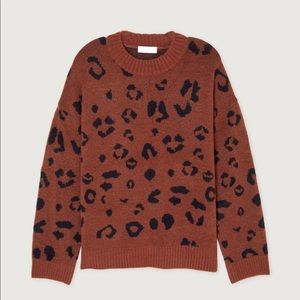 NWT Oak + Fort Leopard Print Sweater